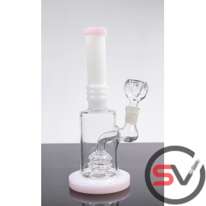 COLORED RIM GLASS WATER PIPE 8inch